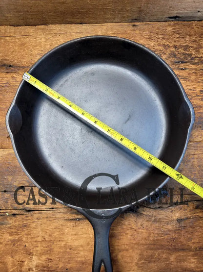 Big 1930’S Wagner Ware #10 Cast Iron Skillet With Stylized Logo 1060 E