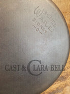 Big 1930’s Wagner Ware #10 Cast Iron Skillet with Stylized Logo 1060 H. Great Bacon skillet! - Skillet