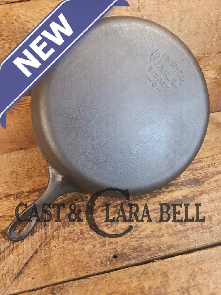 Big 1930’s Wagner Ware #10 Cast Iron Skillet with Stylized Logo 1060 H. Great Bacon skillet! - Skillet