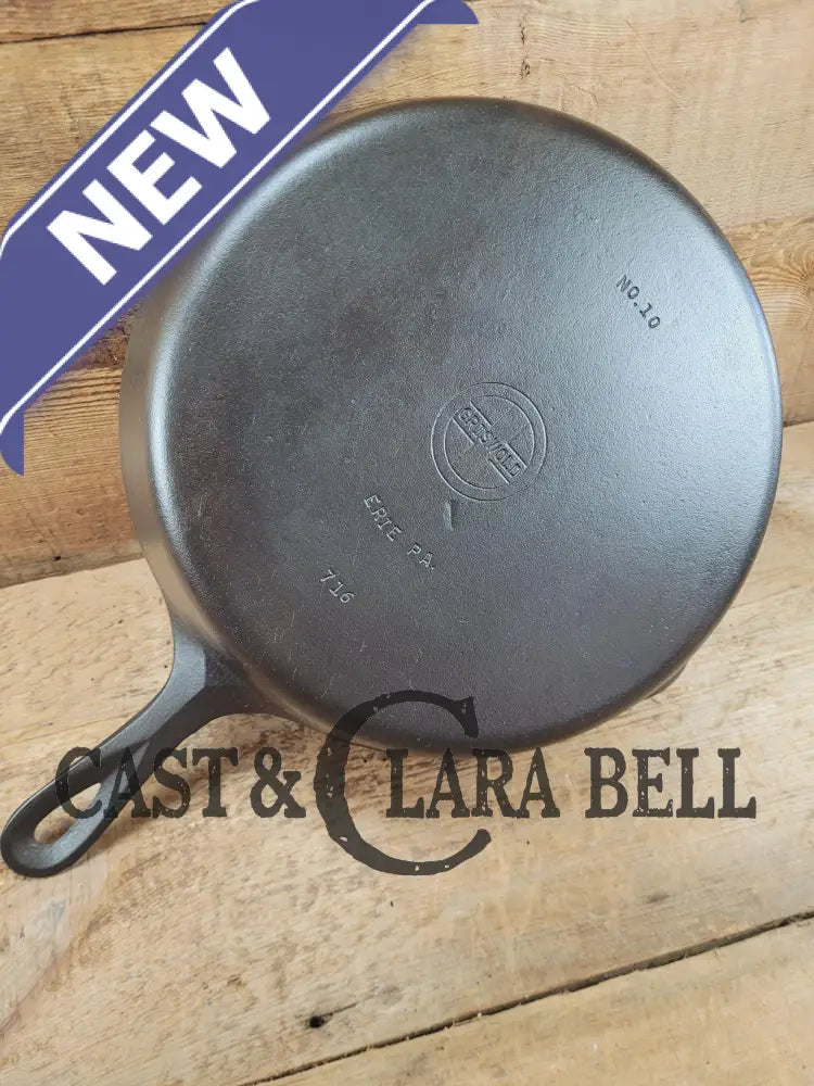 Big 1940’s Griswold #10 Skillet with Small Block Logo and Heat Ring 716 A. Fantastic every day pan Getting harder to