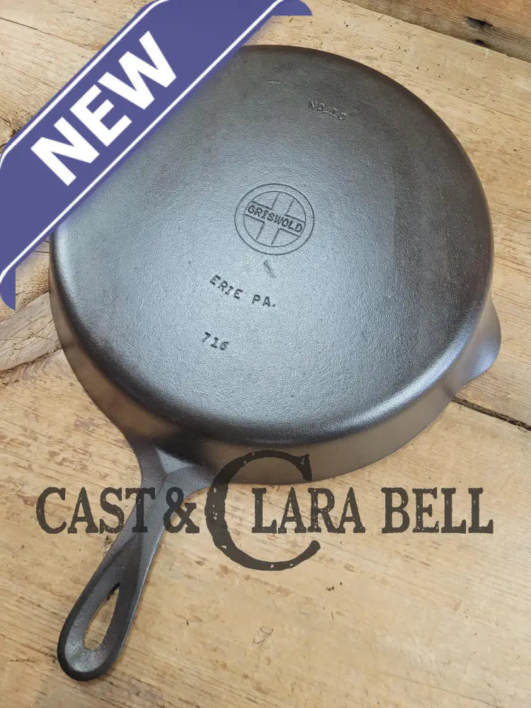 Big 1940’s Griswold #10 Skillet with Small Block Logo and Heat Ring 716 A. Fantastic every day pan Getting harder to