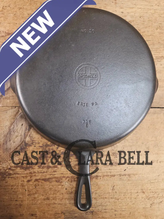 Big 1940’s Griswold #10 Skillet with Small Block Logo and Heat Ring 716 E. Fantastic every day pan Getting harder to