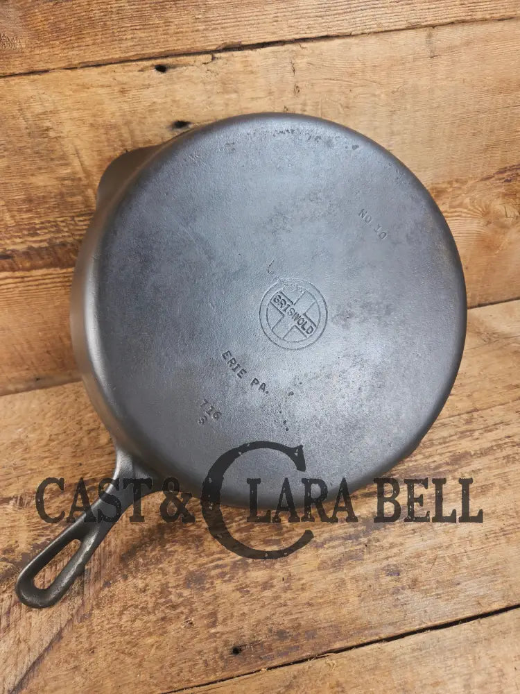 Big 1940’s Griswold #10 Skillet with Small Block Logo and Heat Ring 716 S. Fantastic every day pan Getting harder to