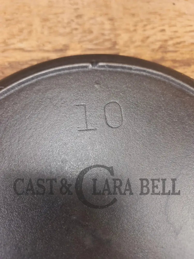 Big bacon skillet! Beautiful 1930’s Lodge #10 Cast Iron Skillet with 3 Notch Heat Ring - Skillet