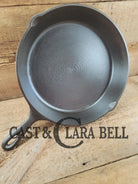 Big bacon skillet! Beautiful 1930’s Lodge #10 Cast Iron Skillet with 3 Notch Heat Ring.