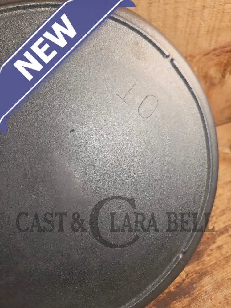 Big bacon skillet! Beautiful 1930’s Lodge #10 Cast Iron Skillet with 3 Notch Heat Ring. SC24 - Skillet