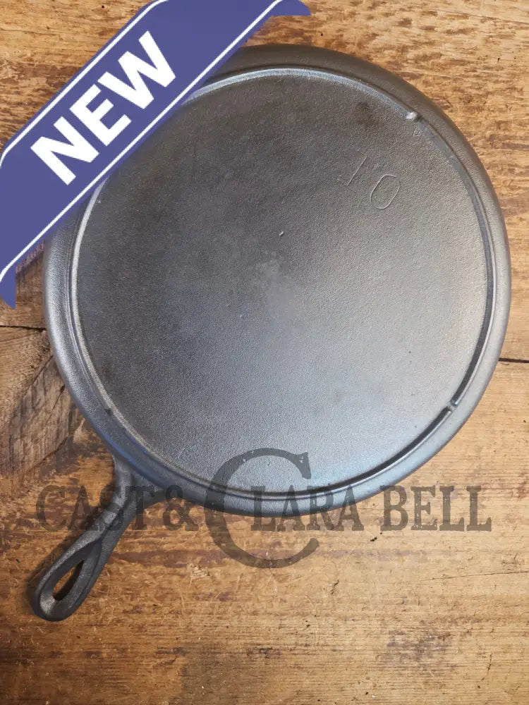 Big bacon skillet! Beautiful 1930’s Lodge #10 Cast Iron Skillet with 3 Notch Heat Ring. SC24 - Skillet