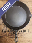 Big gorgeous and tough to find! 1924 Wagner Ware #10 Cast Iron Skillet with Stylized Logo AND heat ring 1060 A. SC24