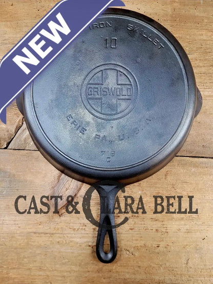 Big Skillet! 1920’S Griswold #10 Skillet Large Block Logo 716. Awesome Everyday Skillet. Great