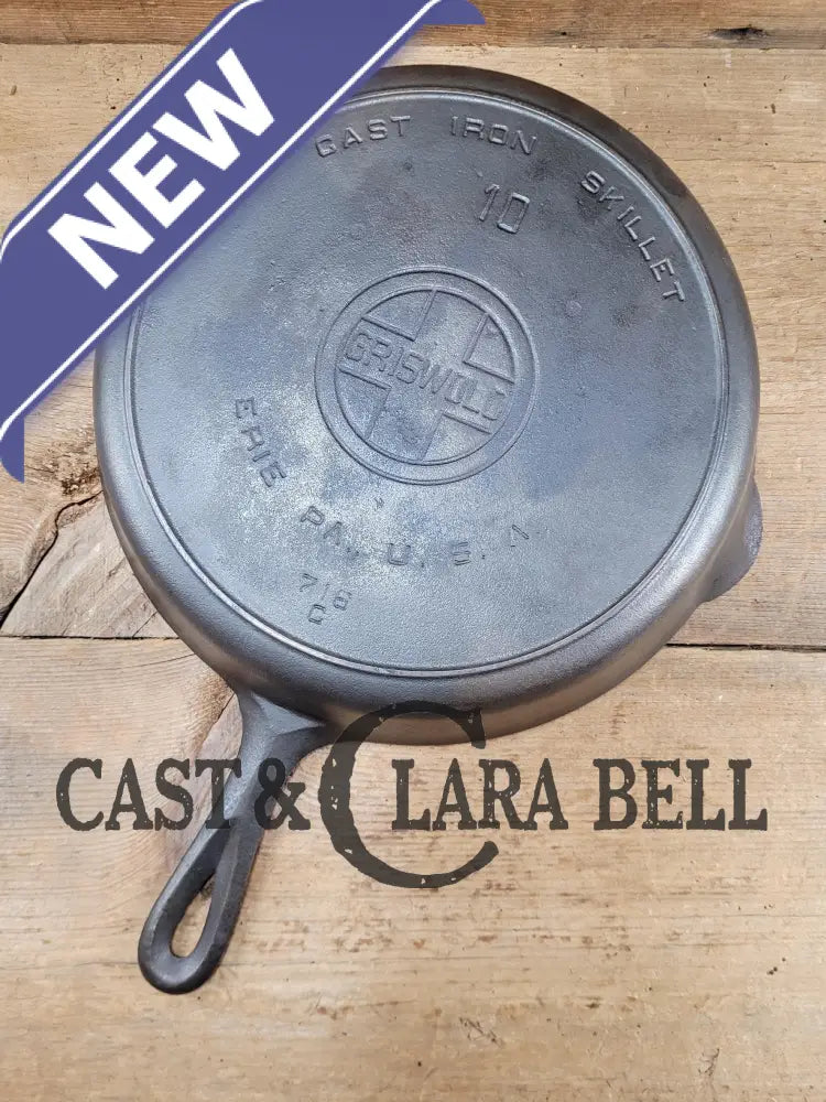 Big Skillet! 1920’S Griswold #10 Skillet Large Block Logo 716. Awesome Everyday Skillet. Great