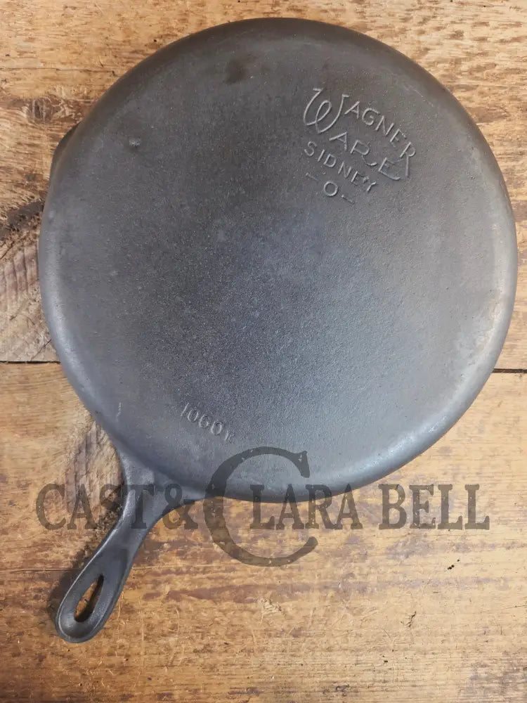 Big 1930’s Wagner Ware #10 Cast Iron Skillet with Stylized Logo 1060 E. Great Bacon skillet! SCF24 - Skillet