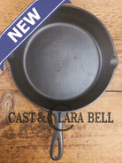 Classic 1910’s Lodge #7 Cast Iron Skillet Three Notch with raised T. Light sleek and ready to cook with! Skillet