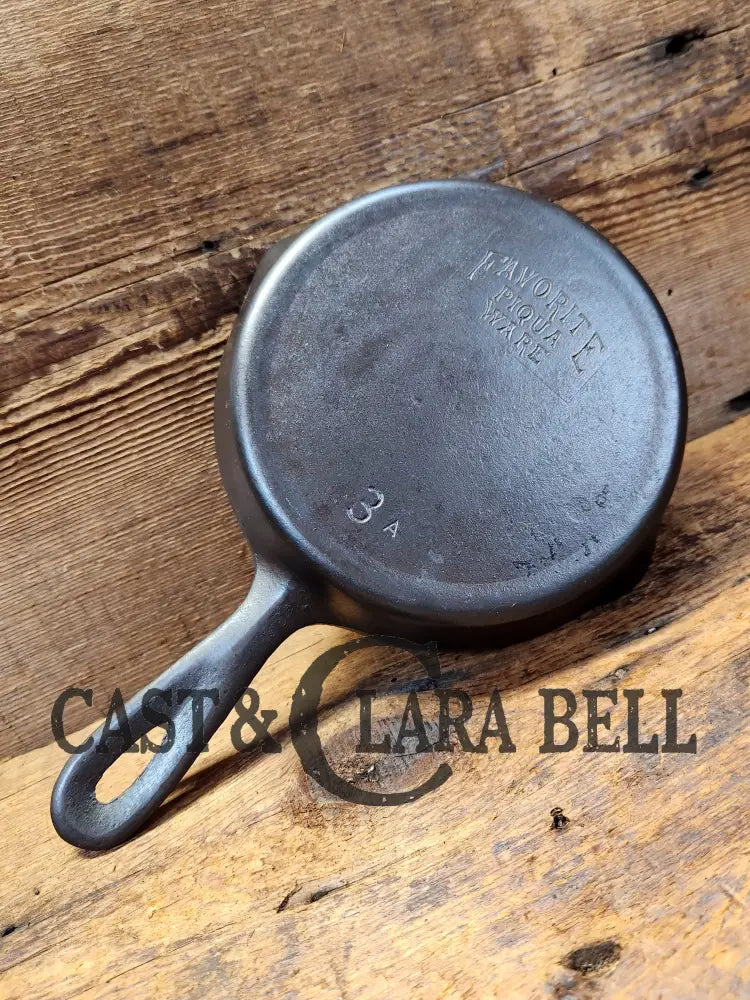 Classic Egg Skillet! 1920’S Favorite Piqua Ware #3 Skillet 3 A