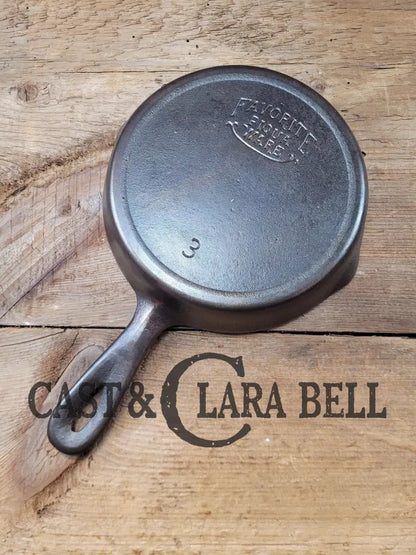 Classic Egg Skillet! 1920’S Favorite Piqua Ware #3 Skillet 3 A