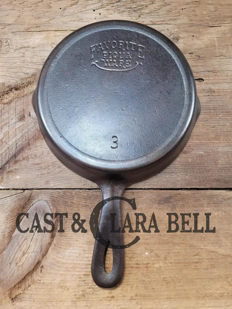 Classic Egg Skillet! 1920’S Favorite Piqua Ware #3 Skillet 3 A