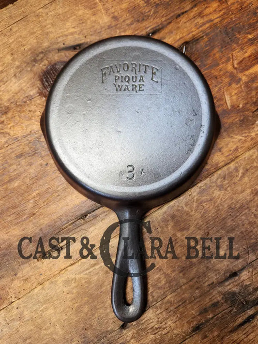 Classic Egg Skillet! 1920’S Favorite Piqua Ware #3 Skillet 3 A