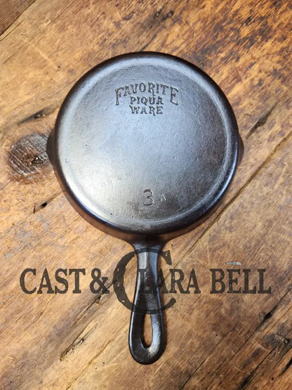 Classic Egg Skillet! 1920’S Favorite Piqua Ware #3 Skillet 3 A