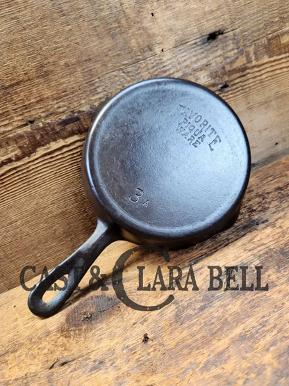 Classic Egg Skillet! 1920’S Favorite Piqua Ware #3 Skillet 3 A