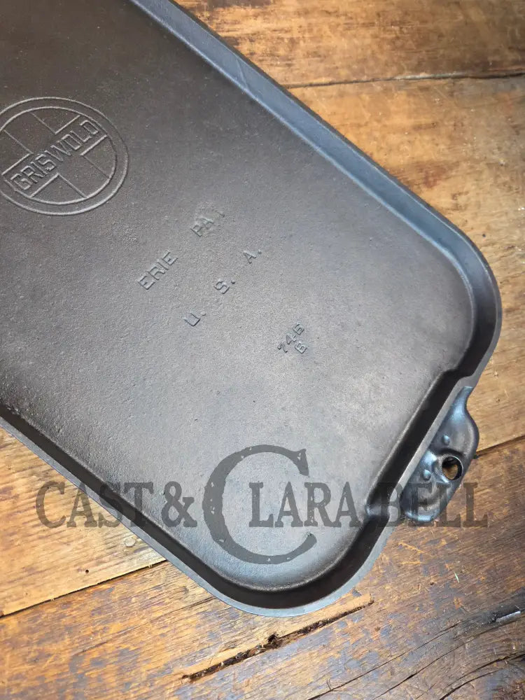 Classic Griswold #9 Large Block Long Griddle 746 B. Perfect for pancakes by the campfire or in your gourmet kitchen!
