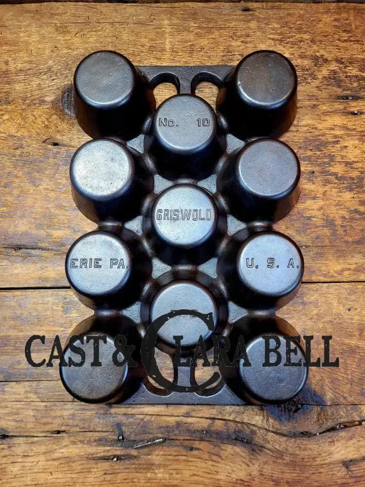 Classic! Griswold No. 10 Popover Pan 948. Variation 14 Closed Frame. Ready to make delicious brownies cupcakes or