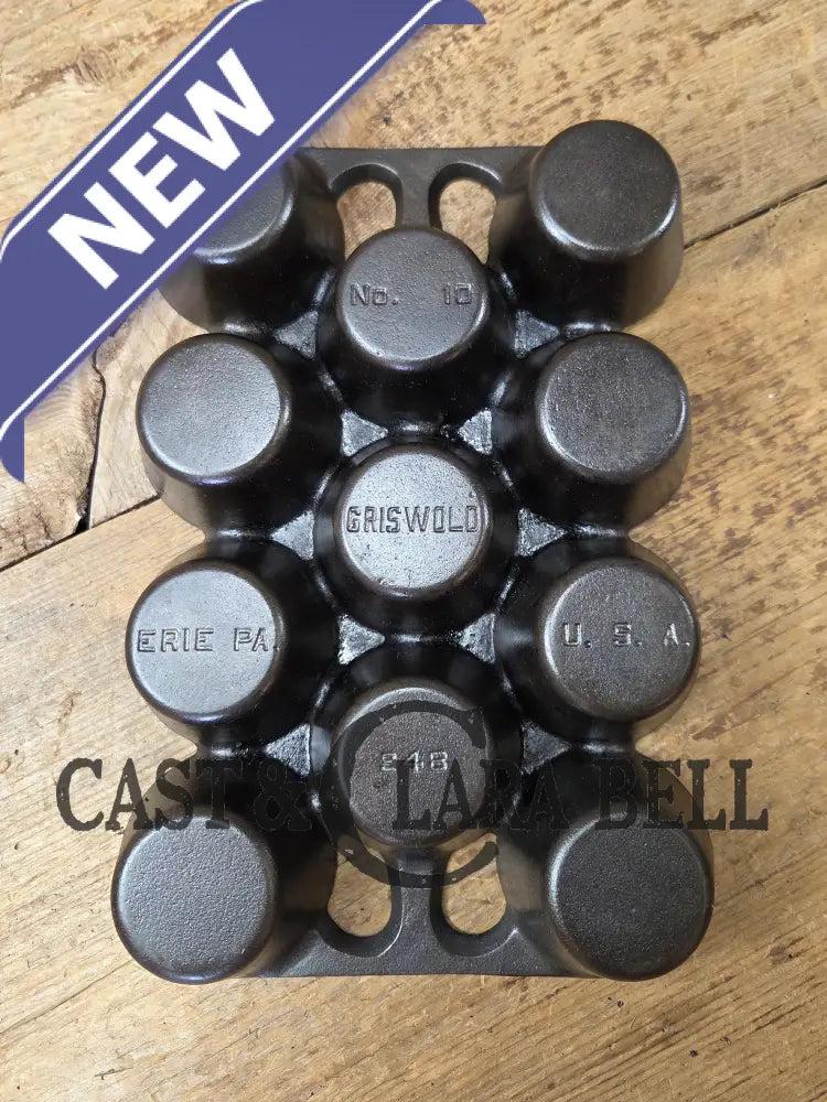 Classic! Griswold No. 10 Popover Pan 948. Variation 14 Closed Frame. Ready to make delicious brownies cupcakes or