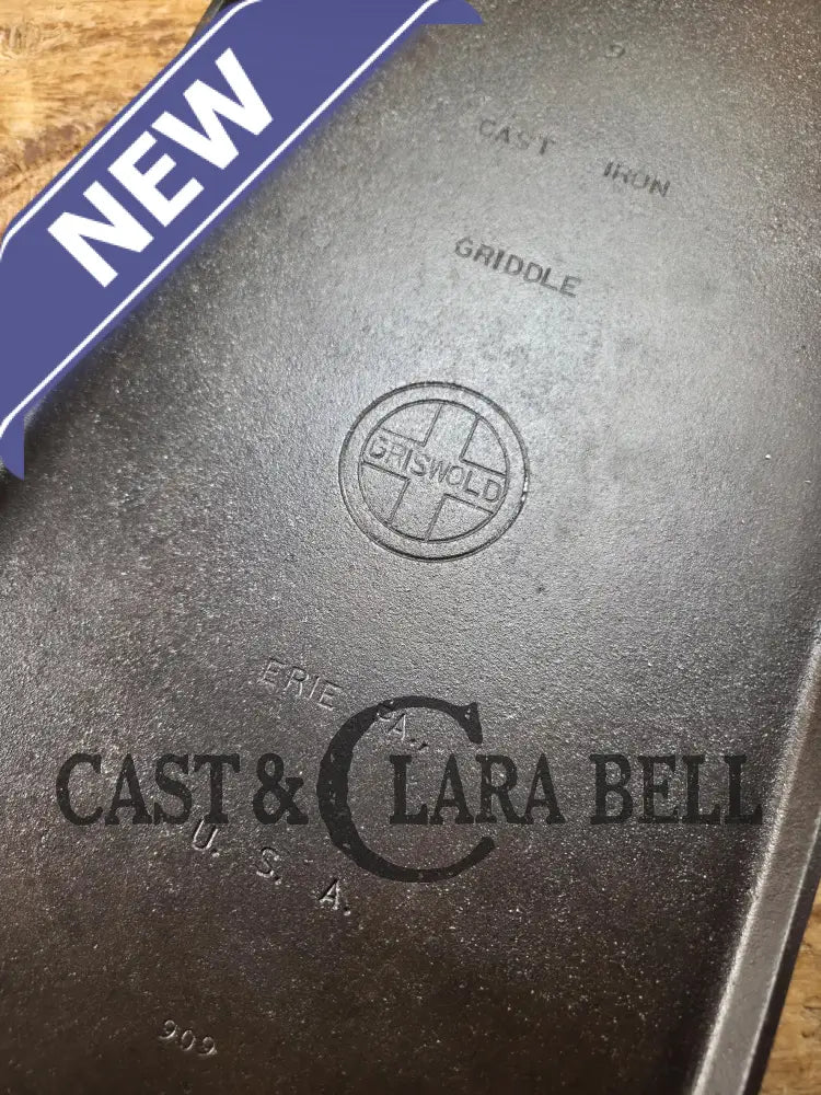 Classic HUGE Griswold #9 Long Griddle 909. Perfect for pancakes by the campfire or in your gourmet kitchen! Griddle