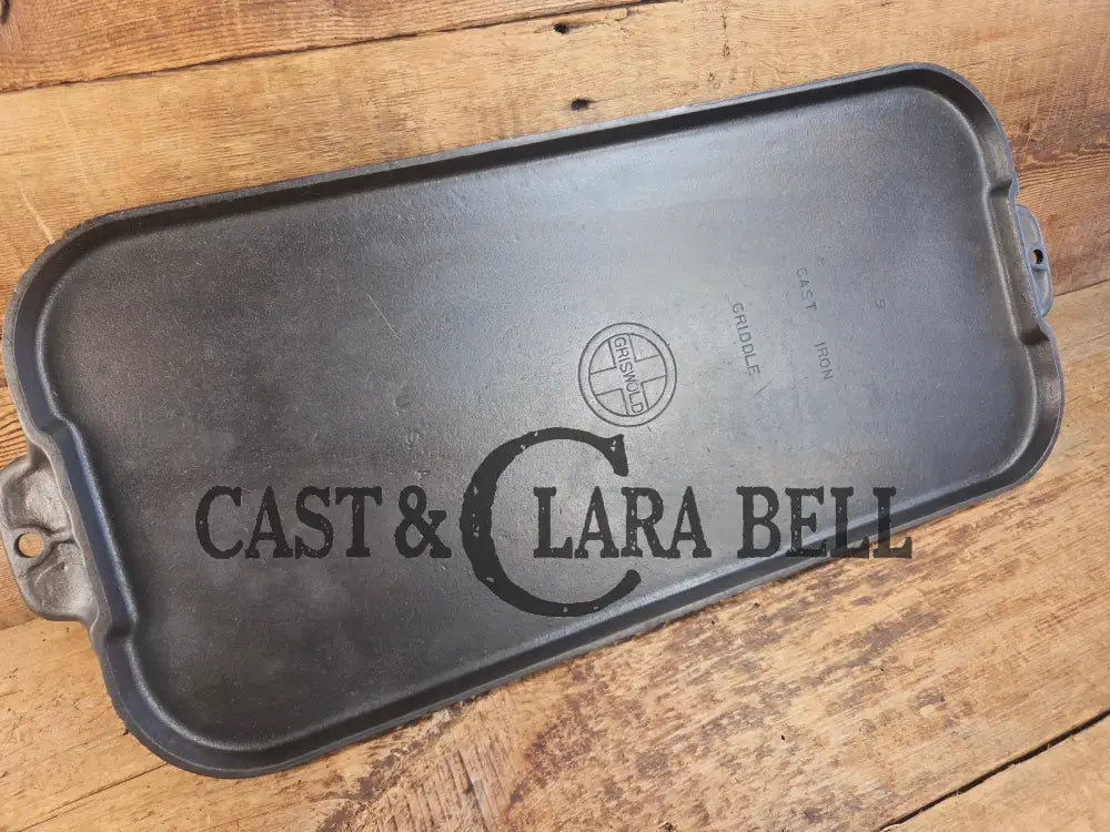Classic HUGE Griswold #9 Long Griddle 909. Perfect for pancakes by the campfire or in your gourmet kitchen! Griddle