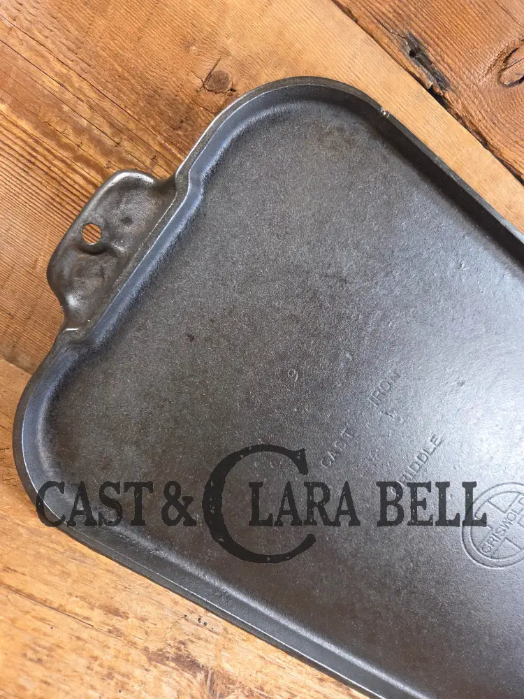 Classic HUGE Griswold #9 Long Griddle. Perfect for pancakes by the campfire or in your gourmet kitchen! Griddle