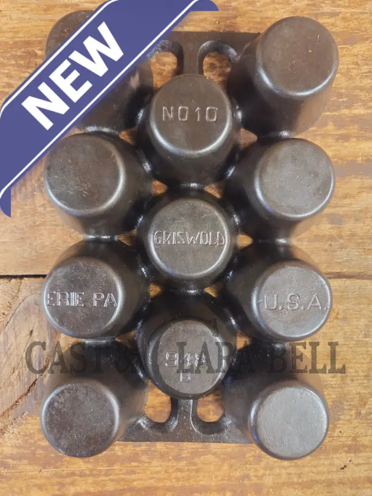 Classic! Open Frame Griswold No. 10 Popover Pan 11 cup 948 B. Fully Restored and Ready to make delicious brownies