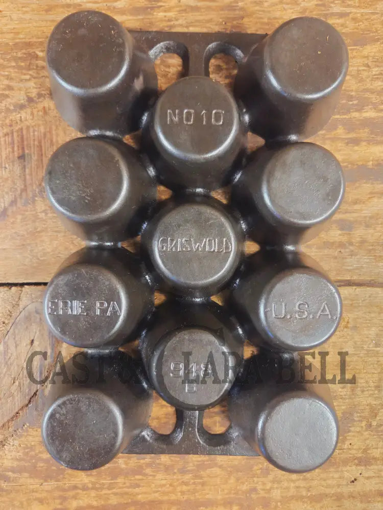 Classic! Open Frame Griswold No. 10 Popover Pan 11 cup 948 B. Fully Restored and Ready to make delicious brownies