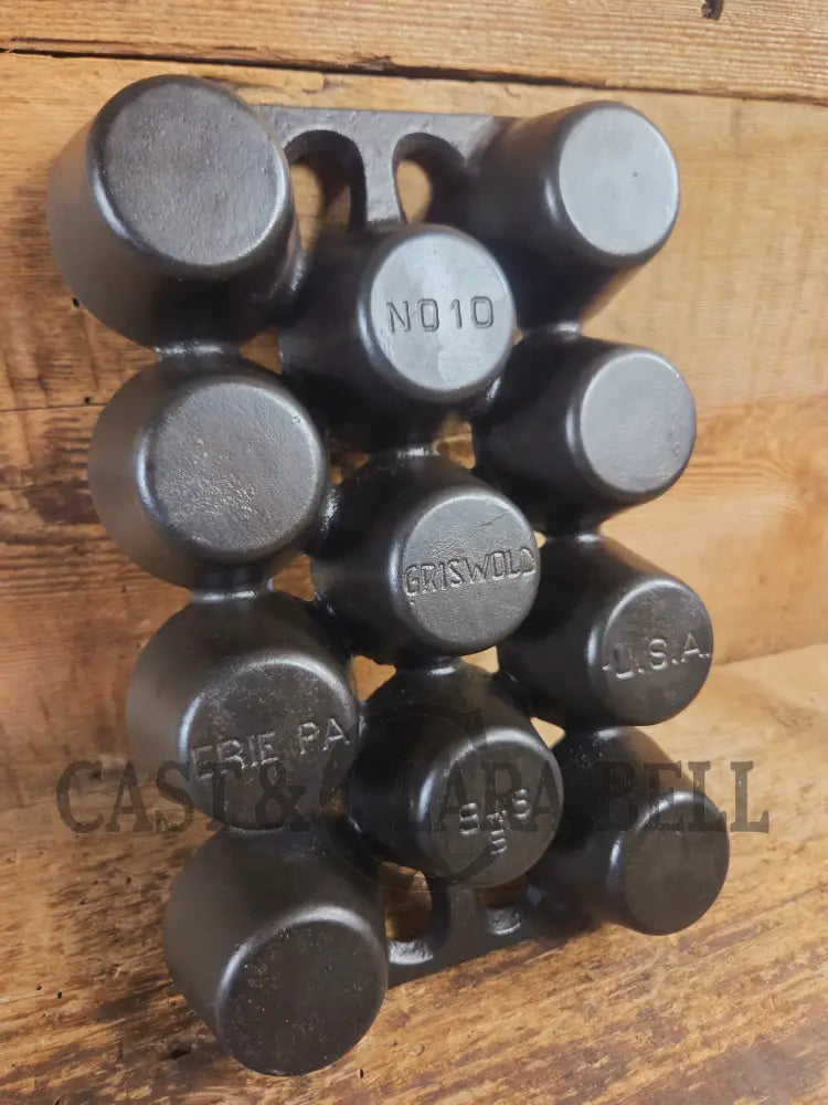 Classic! Open Frame Griswold No. 10 Popover Pan 11 cup 948 B. Fully Restored and Ready to make delicious brownies