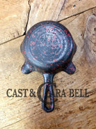 Collectible Griswold ’00’’ Ashtray / Spoon Rest with Black and Red Enamel! Small Novelty cast iron skillet for display