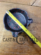 Collectible Griswold ’00’’ Ashtray / Spoon Rest with Black and Red Enamel! Small Novelty cast iron skillet for display