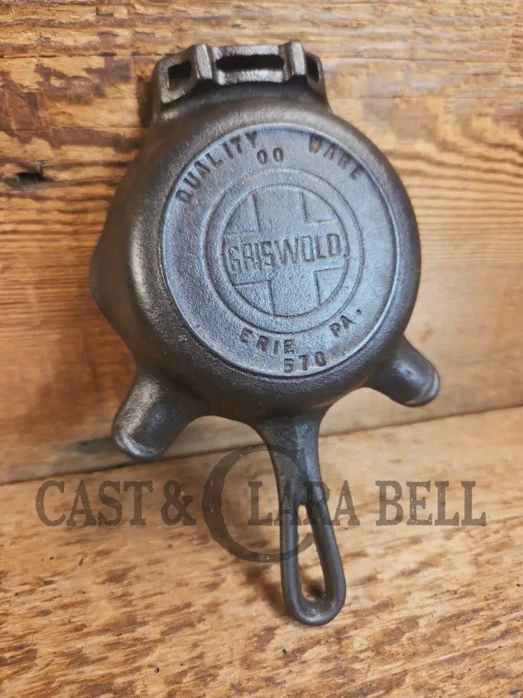 Collectible Griswold 570 Ashtray / Spoon Rest. Small Novelty cast iron skillet for display or stove! Fully Restored so