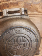 Collectible Griswold 570 Ashtray / Spoon Rest. Small Novelty cast iron skillet (nickel finish) for display or stove!