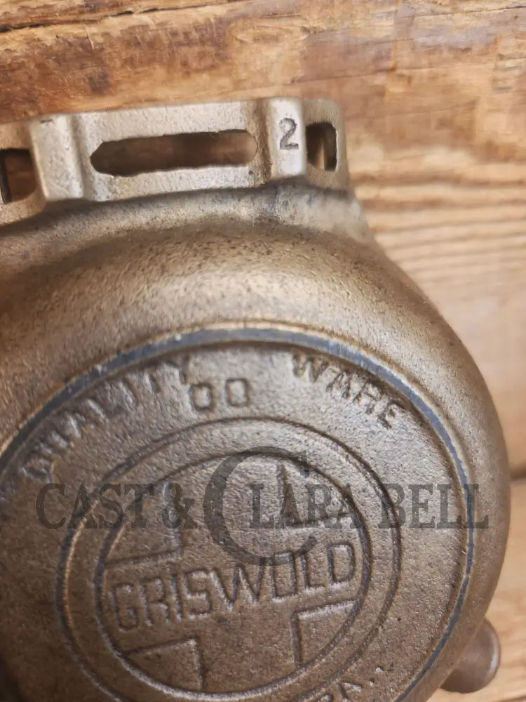 Collectible Griswold 570 Ashtray / Spoon Rest. Small Novelty cast iron skillet (nickel finish) for display or stove!