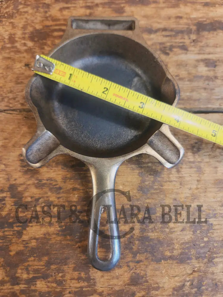 Collectible Griswold 570 Ashtray / Spoon Rest. Small Novelty cast iron skillet (nickel finish) for display or stove!