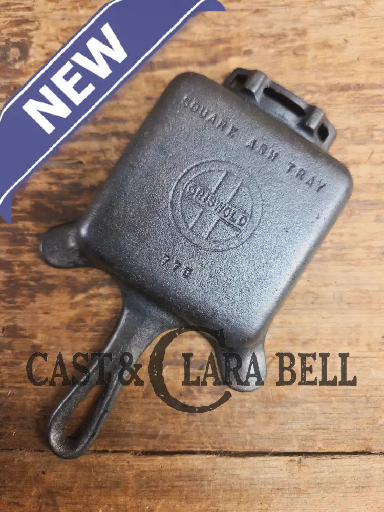 Collectible Griswold 770 Ashtray / Spoon Rest. Small Novelty cast iron skillet for display or stove! Fully Restored so