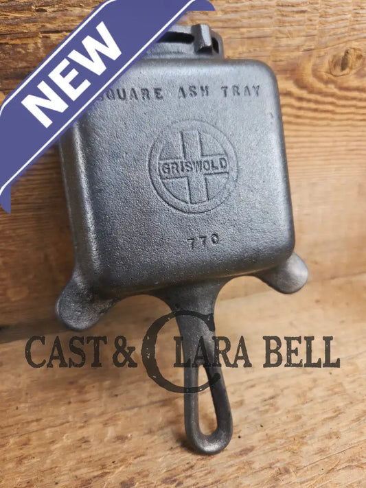 Collectible Griswold 770 Ashtray / Spoon Rest. Small Novelty cast iron skillet for display or stove! Fully Restored so