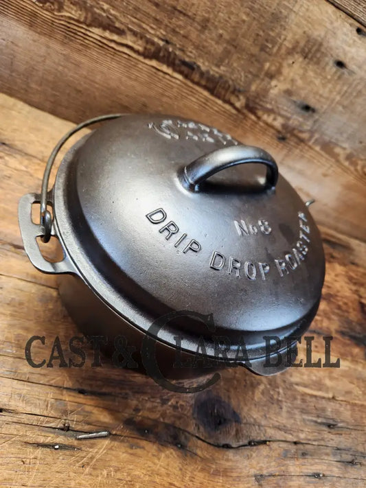 Complete And Almost Mint! 1930’S Wagner #8 Dutch Oven W Trivet Lid. Looks Unused Ovens & Kettles