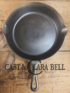 Cool Patina! Early 1920’s Griswold #8 Plated finish Cast Iron Skillet with Large Block Logo heat ring 704 SC24 Skillet