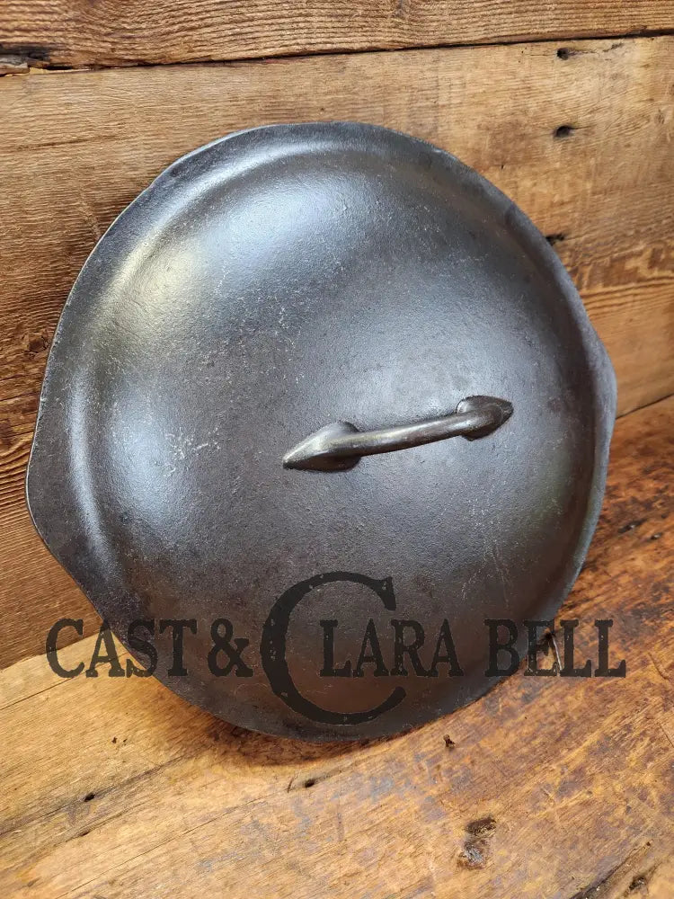 Cool Story! 1920’S Chicago Hardware Foundry #8 Cast Iron Deep Skillet Lid Skillet