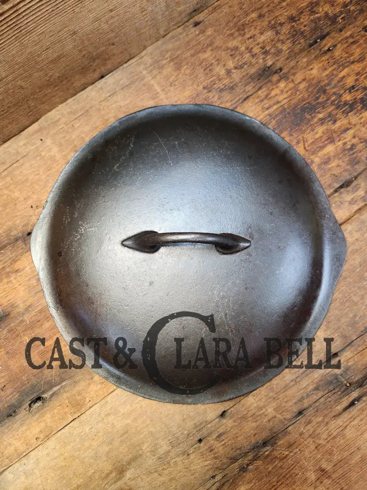 Cool Story! 1920’S Chicago Hardware Foundry #8 Cast Iron Deep Skillet Lid Skillet