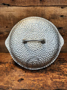 Cool Story Hard To Find Piece! 1920’S Chicago Hardware Foundry Hammered Plated Skillet Lid. Skillet