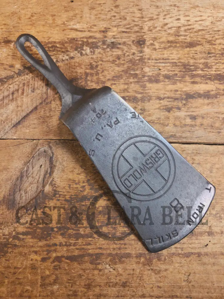 Custom #8 704 Griswold Cast Iron Skillet Spatula. Reclaimed from 1930’s Griswold Block EPU skillet. Awesome gift for