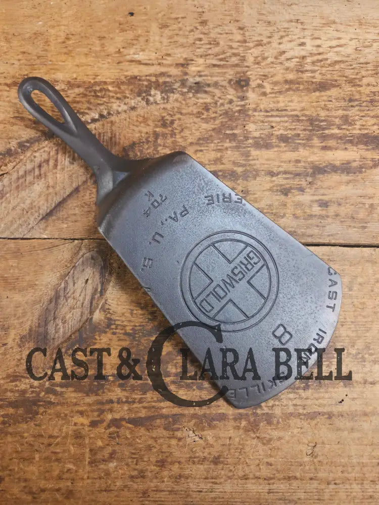 Custom #8 704 Griswold Cast Iron Skillet Spatula. Reclaimed from 1930’s Griswold Block EPU skillet. Awesome gift for