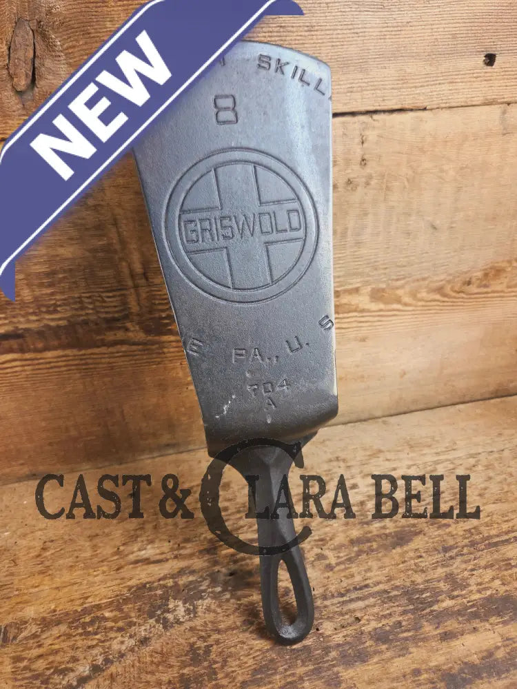 Custom #8 704 Griswold Cast Iron Skillet Spatula. Reclaimed from 1930’s Griswold Block EPU skillet. Awesome gift for
