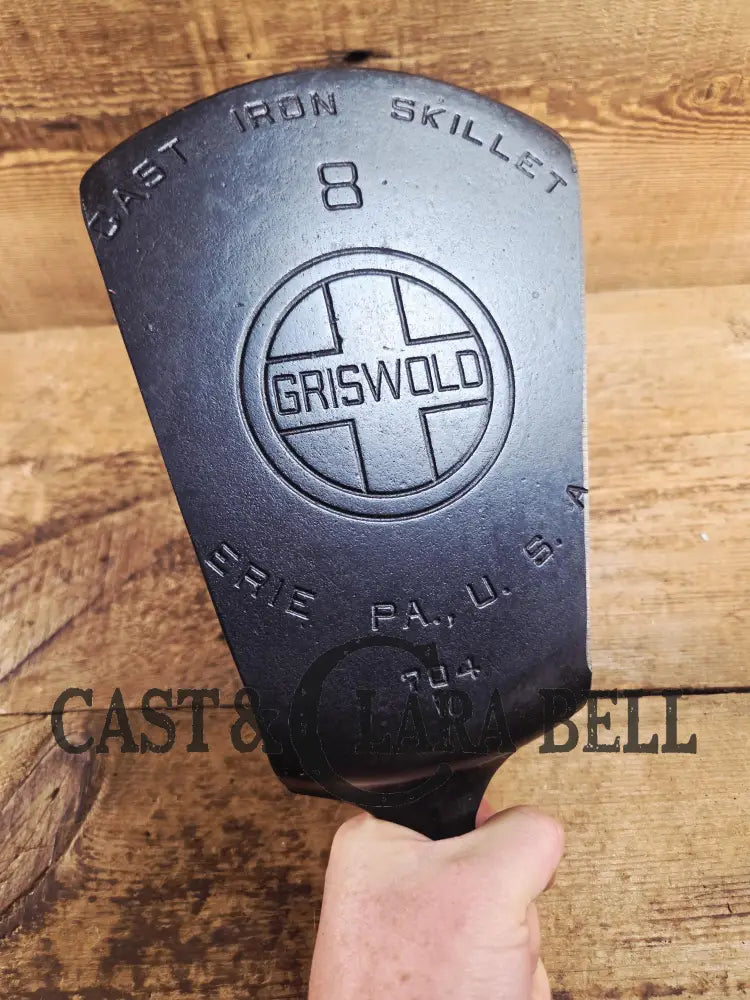 Custom #8 704 W Griswold Cast Iron Skillet Spatula. Reclaimed from 1930’s Griswold Block EPU skillet. Awesome gift for
