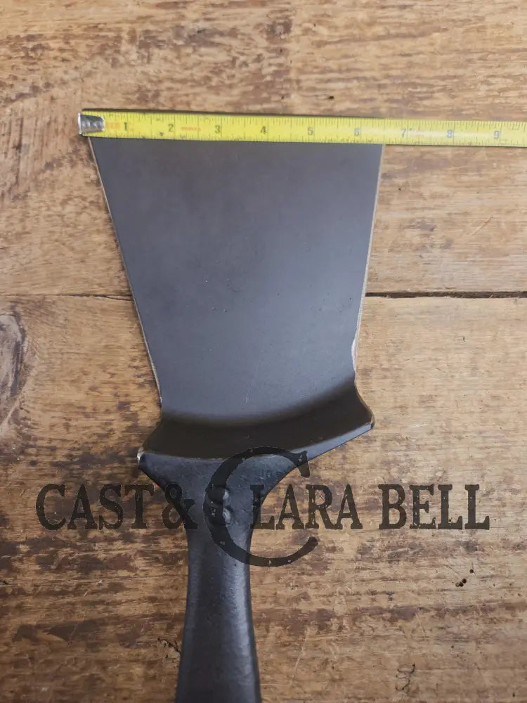 Custom and Funky! Wagner made(#1758) ’Long Life’ Cast Iron Skillet Spatula. Reclaimed 1920’s Era #8 skillet. Great
