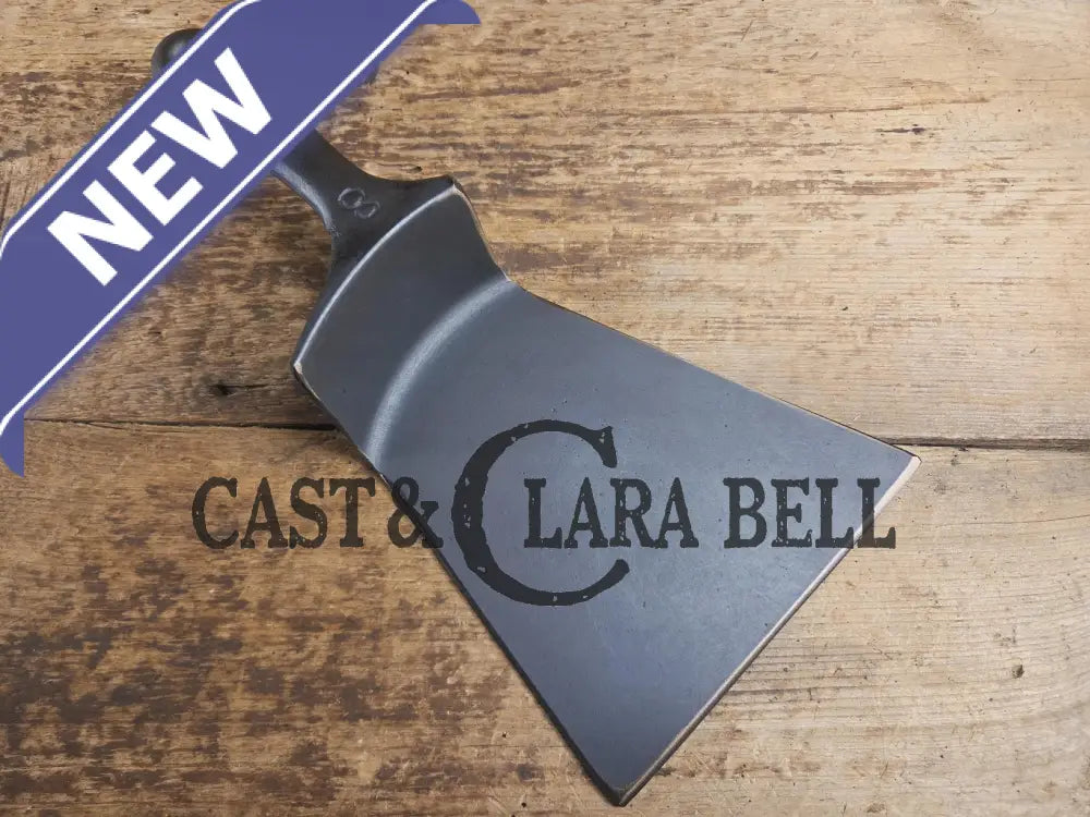 Custom and Funky! Wagner made(#1758) ’Long Life’ Cast Iron Skillet Spatula. Reclaimed 1920’s Era #8 skillet. Great